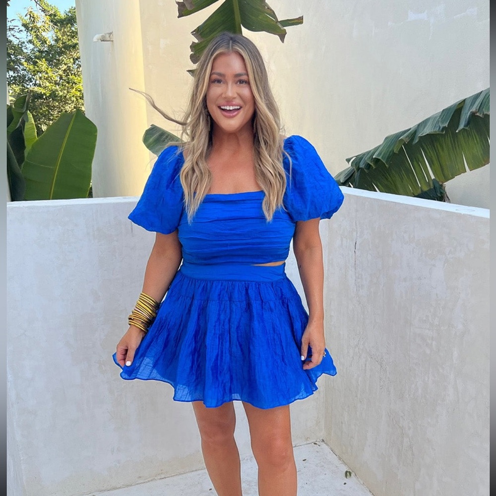 Cutie 2 piece skirt & top set from BuddyLove in Cobalt Blue. Size medium